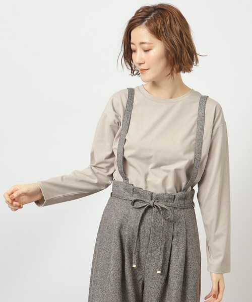 grove（グローブ）の「ベーシックロンT（Tシャツ/カットソー・レディース・ナチュラル/オフホワイト/チャコールグレー・03/04/05/01/02）」の8枚目の写真
