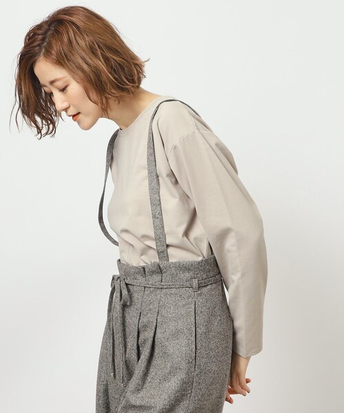 grove（グローブ）の「ベーシックロンT（Tシャツ/カットソー・レディース・ナチュラル/オフホワイト/チャコールグレー・03/04/05/01/02）」の9枚目の写真