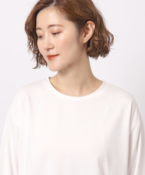 grove（グローブ）の「ベーシックロンT（Tシャツ/カットソー・レディース・ナチュラル/オフホワイト/チャコールグレー・03/04/05/01/02）」の19枚目の写真