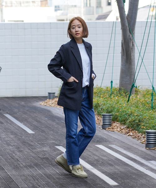 roial（ロイアル）の「JACKET/ROIAL(ロイアル)リネンジャケット（テーラードジャケット・レディース・ブラック/ナチュラル・MEDIUM/SMALL）」の6枚目の写真