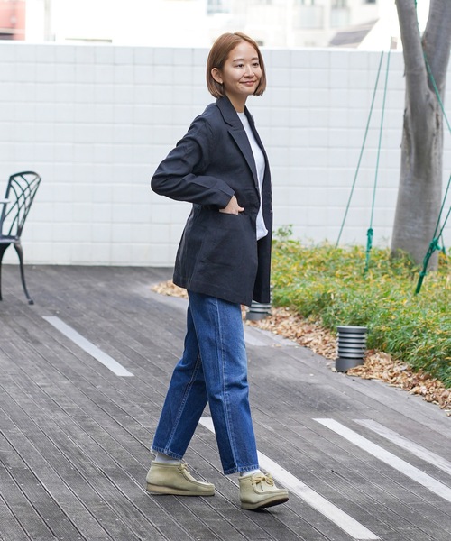 roial（ロイアル）の「JACKET/ROIAL(ロイアル)リネンジャケット（テーラードジャケット・レディース・ブラック/ナチュラル・MEDIUM/SMALL）」の7枚目の写真