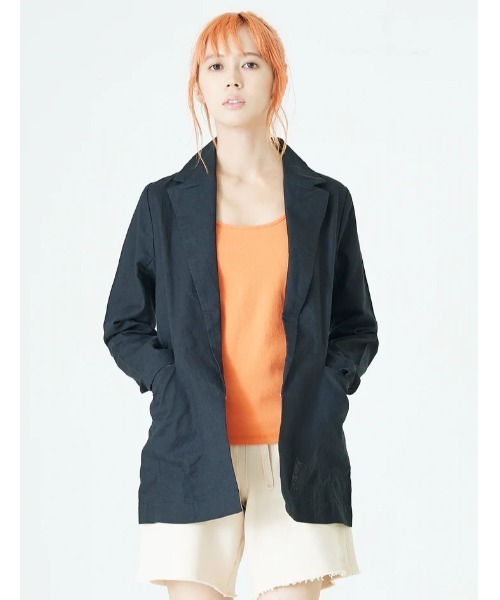 roial（ロイアル）の「JACKET/ROIAL(ロイアル)リネンジャケット（テーラードジャケット・レディース・ブラック/ナチュラル・MEDIUM/SMALL）」の12枚目の写真