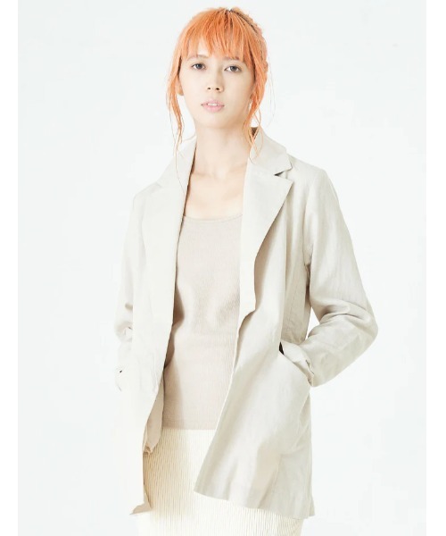 roial（ロイアル）の「JACKET/ROIAL(ロイアル)リネンジャケット（テーラードジャケット・レディース・ブラック/ナチュラル・MEDIUM/SMALL）」の19枚目の写真