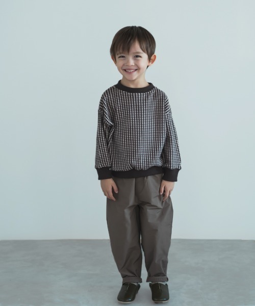 riziere（リジェール）の「ブロックチェックニットソートップス（ニット/セーター・キッズ・ブラック/ブラウン・90/100/110/120/130/140/150）」の14枚目の写真