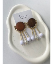 【lucir】ウッドサークルピアス(MA)
