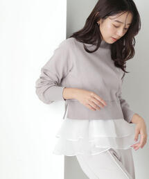 NATURAL BEAUTY BASIC（ナチュラルビューティーベーシック）の「◇オーガンジーレイヤードニット（ニット/セーター）」