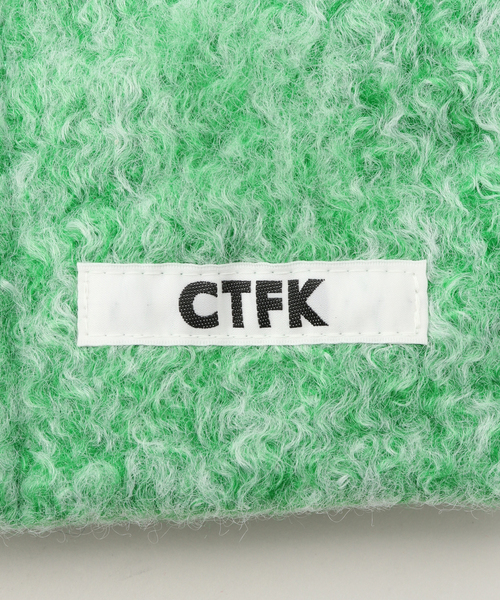 CONTROL FREAK / CTFK（コントロールフリーク）の「【CONTROL FREAK/コントロールフリーク】ブークレーダウンフ風マフラー（マフラー・レディース・グリーン/ホワイト・FREE）」の7枚目の写真