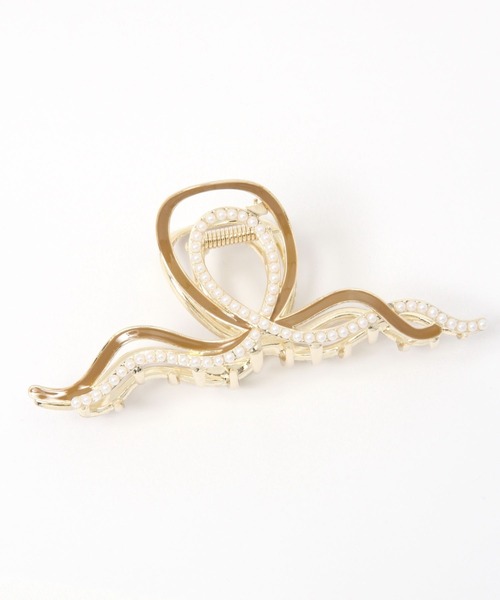 LAKOLE（ラコレ）の「エポパールコンビバンスクリップ / 988882（バレッタ/ヘアクリップ・レディース・ブラウン/ベージュ・FREE）」の2枚目の写真