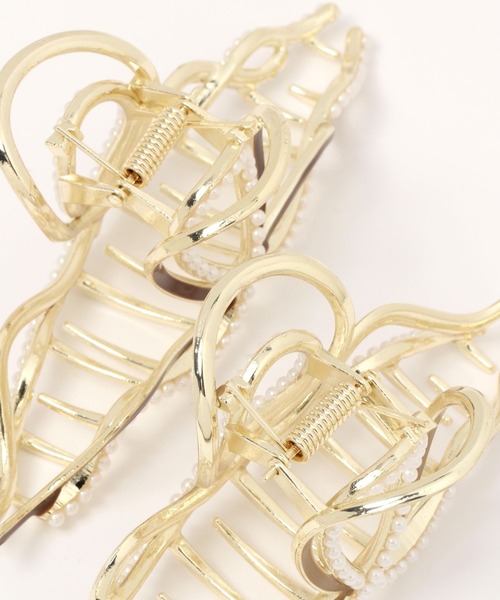 LAKOLE（ラコレ）の「エポパールコンビバンスクリップ / 988882（バレッタ/ヘアクリップ・レディース・ブラウン/ベージュ・FREE）」の5枚目の写真