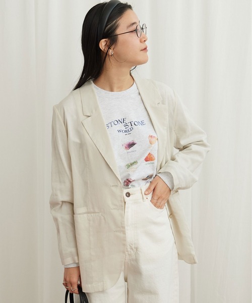 fig London(フィグロンドン)の「●through jacket(テーラードジャケット・レディース・ベージュ/ブラック・FREE)」の7枚目の写真