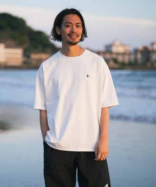 B:MING by BEAMS(ビーミングバイビームス)の「B:MING by BEAMS / ワンポイント ラッシュガード Tシャツ(Tシャツ/カットソー・メンズ・ブラウン系その他5/オフホワイト/ブラック・SMALL/MEDIUM/LARGE/X-LARGE)」の7枚目の写真