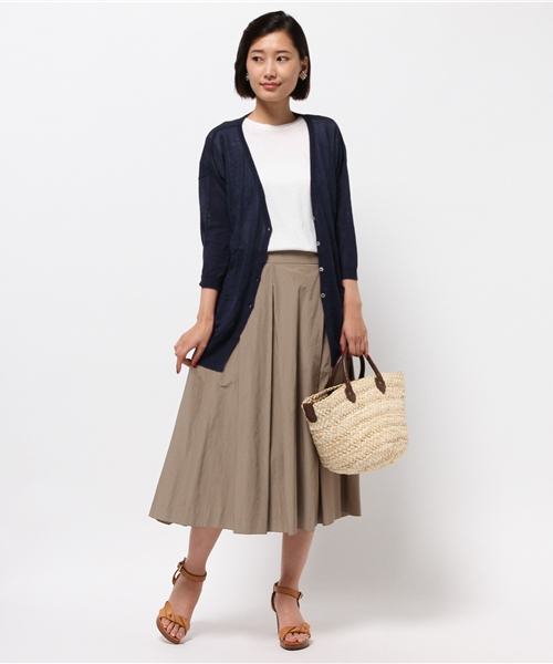 ikka（イッカ）の「14GハイツイストVカーディガン（カーディガン/ボレロ・レディース・ベージュ/オフホワイト/ブルー・FREE）」の7枚目の写真