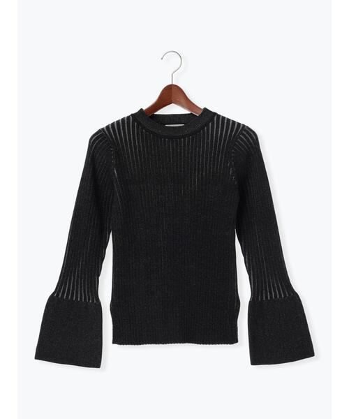 Te chichi（テチチ）の「配色リブフレアスリーブニット（ニット/セーター・レディース・オフホワイト/ブルー/チャコールグレー・F）」の16枚目の写真