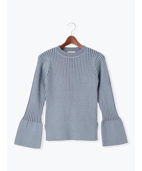 Te chichi（テチチ）の「配色リブフレアスリーブニット（ニット/セーター・レディース・オフホワイト/ブルー/チャコールグレー・F）」の17枚目の写真