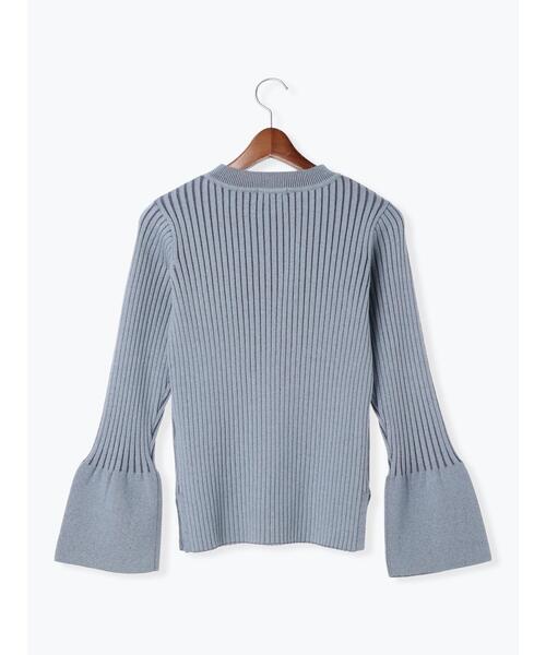 Te chichi（テチチ）の「配色リブフレアスリーブニット（ニット/セーター・レディース・オフホワイト/ブルー/チャコールグレー・F）」の18枚目の写真