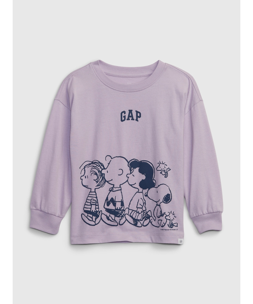 GAP(ギャップ)の「ピーナッツ グラフィックTシャツ (幼児)(Tシャツ/カットソー・キッズ・ホワイト/パープル・5 YRS/12-18M/18-24M/6-12M/3 YRS/2 YRS/4 YRS/3-6M)」の2枚目の写真