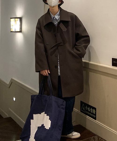 SALE【AMI】シングルブレスト コート セール】aimoha men SINGLE-BREASTED COAT シングルブレスト