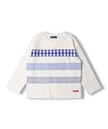 Moujonjon（ムージョンジョン）の「配色切替長袖Tシャツ（Tシャツ/カットソー・キッズ）」