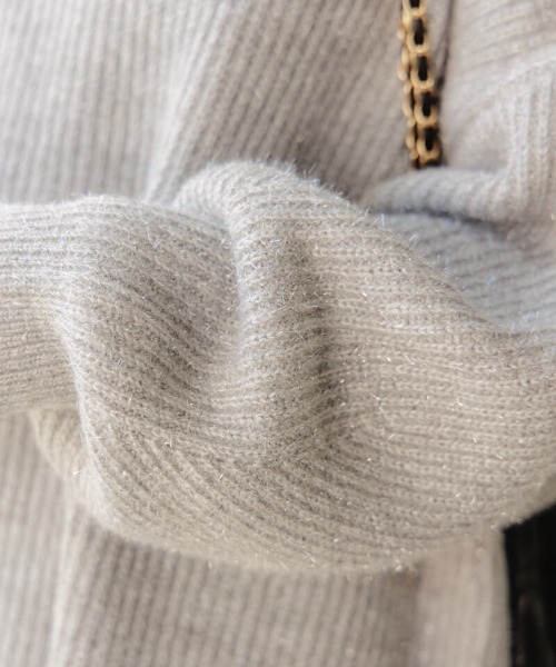 flower(フラワー)の「グリッターニットワンピース(ワンピース・レディース・グレー/アイボリー・FREE)」の8枚目の写真