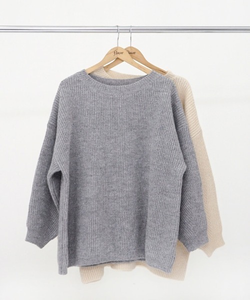 flower(フラワー)の「グリッターニットワンピース(ワンピース・レディース・グレー/アイボリー・FREE)」の14枚目の写真