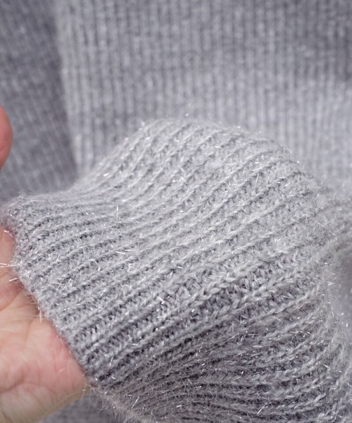 flower(フラワー)の「グリッターニットワンピース(ワンピース・レディース・グレー/アイボリー・FREE)」の19枚目の写真