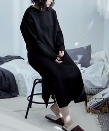aity（アイティ）の「裏起毛 Vネック ロング ワンピース ルームウェア 部屋着（ルームウェア/パジャマ）」