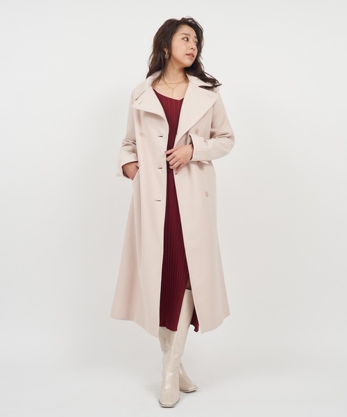 セール】ビットケープ付2wayロングコート（ダウンジャケット/コート