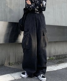 sevens | 【sevens】加工ワイドデニムパンツ(デニムパンツ)
