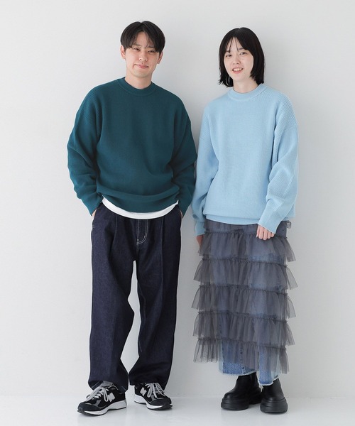LOWRYS FARM(ローリーズファーム)の「UNISEXプルオーバー 980537(ニット/セーター・レディース・ネイビー/ピンク/グリーン/イエロー/ブルー・FREE)」の13枚目の写真