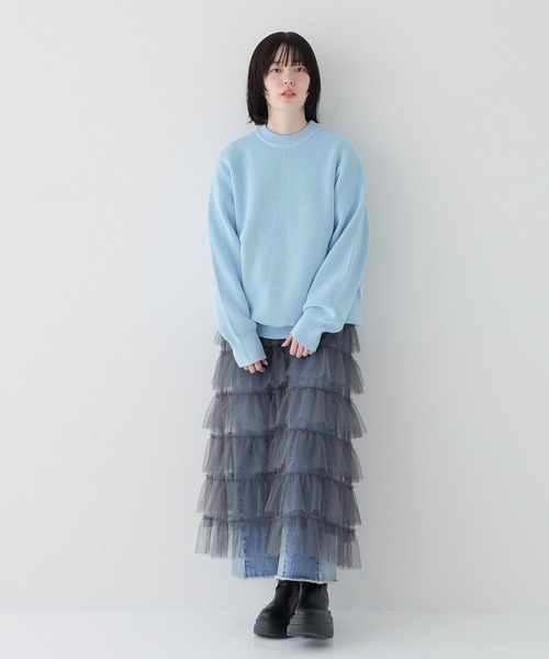 LOWRYS FARM(ローリーズファーム)の「UNISEXプルオーバー 980537(ニット/セーター・レディース・ネイビー/ピンク/グリーン/イエロー/ブルー・FREE)」の20枚目の写真