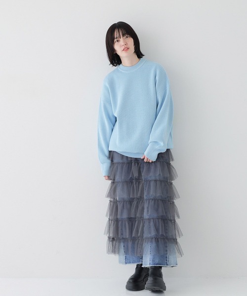 LOWRYS FARM(ローリーズファーム)の「UNISEXプルオーバー 980537(ニット/セーター・レディース・ネイビー/ピンク/グリーン/イエロー/ブルー・FREE)」の21枚目の写真