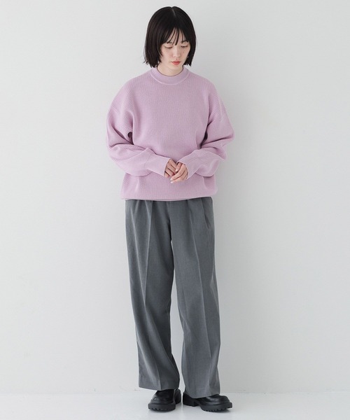 LOWRYS FARM(ローリーズファーム)の「UNISEXプルオーバー 980537(ニット/セーター・レディース・ネイビー/ピンク/グリーン/イエロー/ブルー・FREE)」の9枚目の写真
