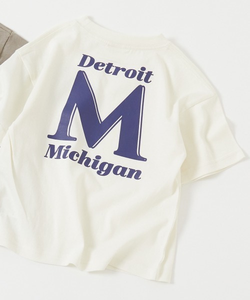 devirock（デビロック）の「デビラボ BIGシルエット プリント半袖Tシャツ（Tシャツ/カットソー・キッズ・ライトグレー/ホワイト系その他/ライトグレー系2/イエロー系3/パープル系5/バイオレット/グリーン系3/グレー系/オフホワイト/ライトグレー系1/ホワイト系その他2/グレイッシュブルー/ブラック系その他/ピンク系3/スミクロ/グリーン系その他・90cm/100cm/110cm/120cm/130cm/140cm/150cm/160cm）」の2枚目の写真