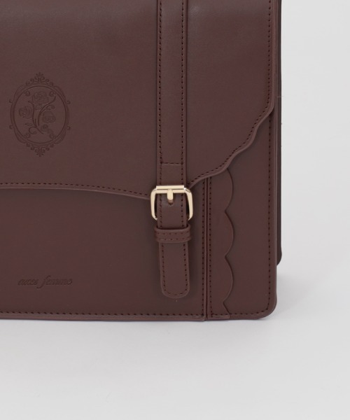 axes femme（アクシーズファム）の「薔薇モチーフ型押しサッチェル（ショルダーバッグ・レディース・ブラウン/ピンク/ブルー・FREE）」の21枚目の写真