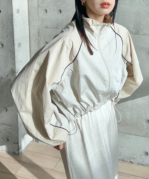 タフタバイカラーブルゾン（ブルゾン）｜y/m by RIKA（イムバイリカ）