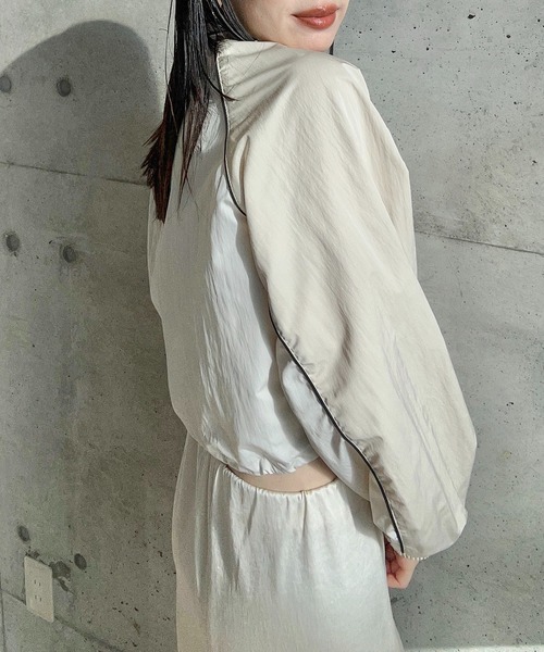 タフタバイカラーブルゾン（ブルゾン）｜y/m by RIKA（イムバイリカ）