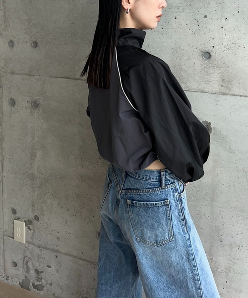 タフタバイカラーブルゾン（ブルゾン）｜y/m by RIKA（イムバイリカ）