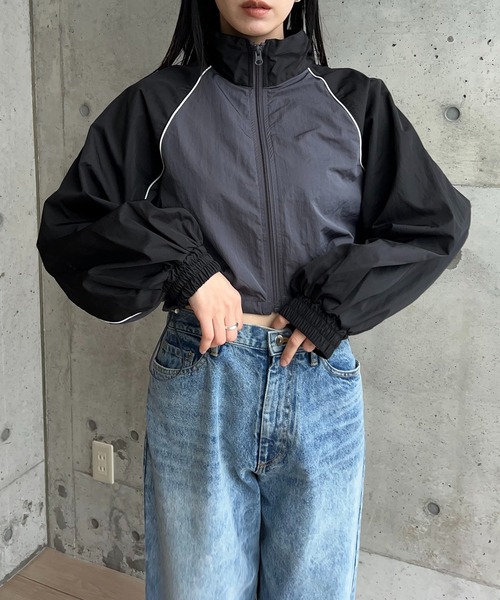 タフタバイカラーブルゾン（ブルゾン）｜y/m by RIKA（イムバイリカ）