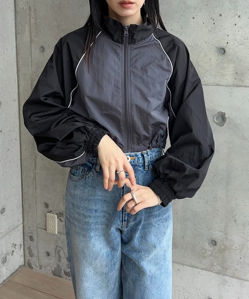 タフタバイカラーブルゾン（ブルゾン）｜y/m by RIKA（イムバイリカ）