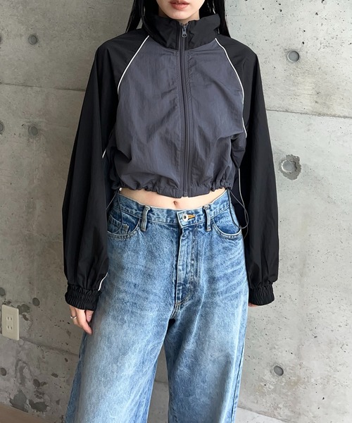 タフタバイカラーブルゾン（ブルゾン）｜y/m by RIKA（イムバイリカ）