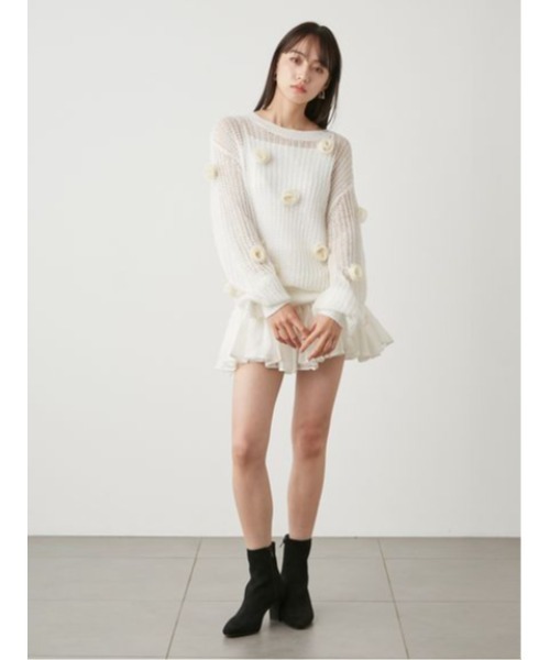 snidel♡フラワーモチーフニット SNIDEL（スナイデル）の「【BOUQUET OF JOY】フラワーモチーフニット