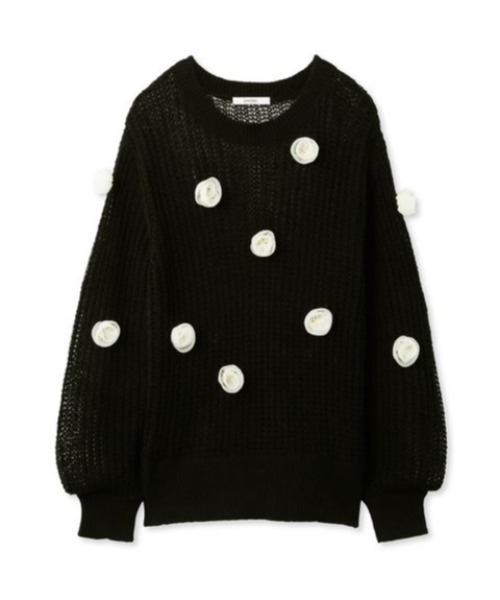 SNIDEL（スナイデル）の「フラワーモチーフニットプルオーバー（ニット