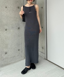 【サイズ展開あり】2WAYアメリカンスリーブロングニットワンピース
