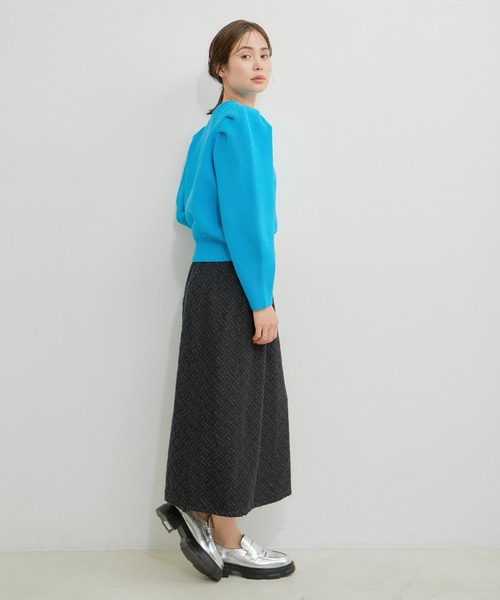 LE CERCLE par rope'（ルセルクルパーロペ）の「ボリュームクロップドプルオーバー（ニット/セーター・レディース・ネイビー/ターコイズブルー/イエロー/ベージュ・FREE）」の7枚目の写真