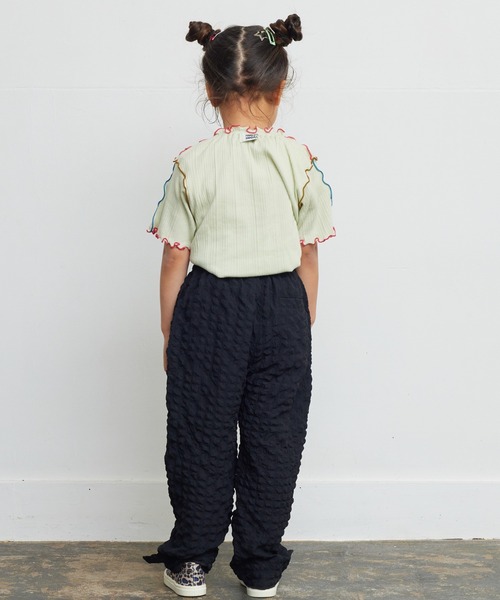 HOGAN RANCH WEAR(ホーガンランチウエア)の「メローリブハンソデカットソー(80~150cm)(Tシャツ/カットソー・キッズ・チャコール/ラベンダー/ライトグリーン・80/90/100/110/120/130/140/150)」の4枚目の写真