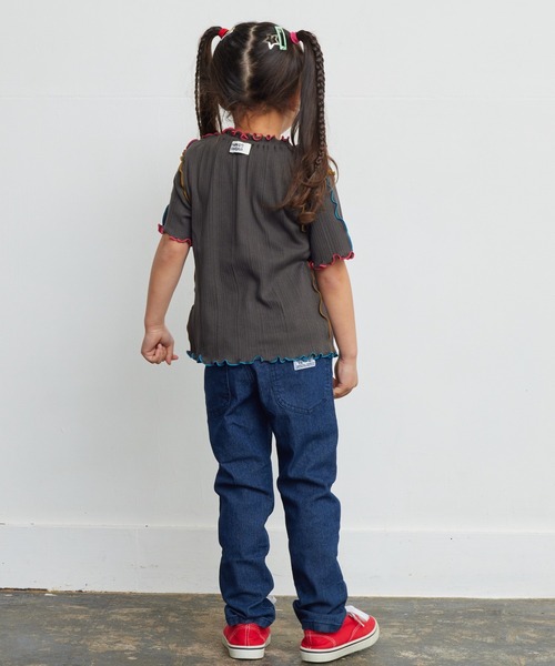 HOGAN RANCH WEAR(ホーガンランチウエア)の「メローリブハンソデカットソー(80~150cm)(Tシャツ/カットソー・キッズ・チャコール/ラベンダー/ライトグリーン・80/90/100/110/120/130/140/150)」の9枚目の写真