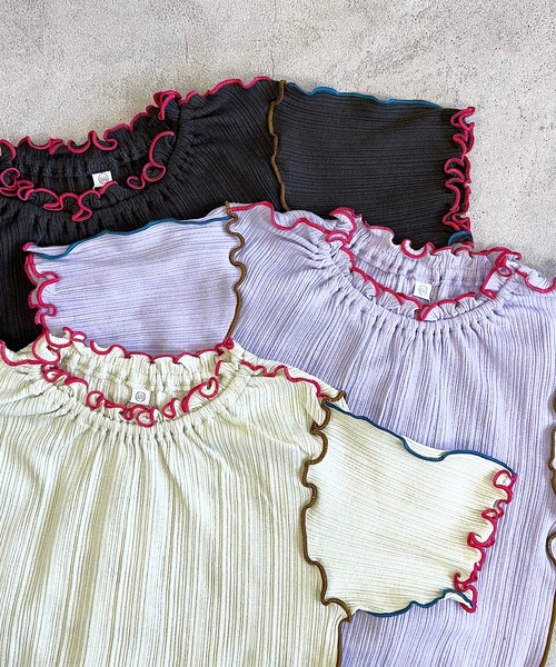 HOGAN RANCH WEAR(ホーガンランチウエア)の「メローリブハンソデカットソー(80~150cm)(Tシャツ/カットソー・キッズ・チャコール/ラベンダー/ライトグリーン・80/90/100/110/120/130/140/150)」の16枚目の写真