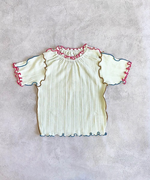 HOGAN RANCH WEAR(ホーガンランチウエア)の「メローリブハンソデカットソー(80~150cm)(Tシャツ/カットソー・キッズ・チャコール/ラベンダー/ライトグリーン・80/90/100/110/120/130/140/150)」の8枚目の写真