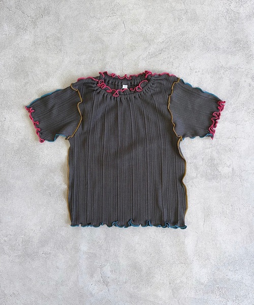 HOGAN RANCH WEAR(ホーガンランチウエア)の「メローリブハンソデカットソー(80~150cm)(Tシャツ/カットソー・キッズ・チャコール/ラベンダー/ライトグリーン・80/90/100/110/120/130/140/150)」の13枚目の写真