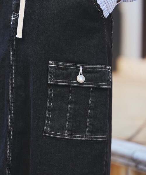 美品 フリークスストア SOMETHING カーゴカーブデニムスカート ロング丈 セール】SOMETHING × FREAK'S STORE/サムシング 別注 CARGO